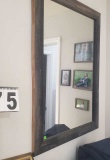 wall mount mirror with wood frame 31