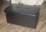faux leather covered foot locker chest 31