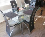 glass top dining table with 6 chairs 60