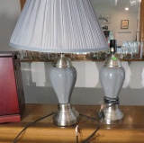 pair ceramic table lamps