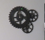 plastic battery operated decorative gear clock