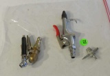 group of air chucks and a valve stem remover tool