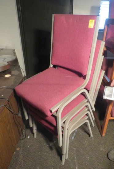 Upholstered stack chairs