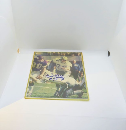 Dallas Cowboys Autographed Bob Lilly #74 Color Photo  8.5 x 11