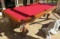 American Heritage slate pool table with red felt 56