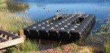 10'x 16' floating dock assembly includes hardware and abs plastic sectioned