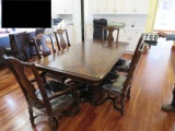 Bernhardt dining table with 2 leaves 46 x 80  table without leaves each lea