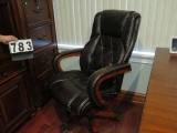 executive leather office chair (some wear on arms)