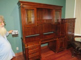 2 piece office desk and hutch combo 74
