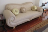 modern design upholstered sofa  beige finish 86