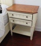 pair Wynwood double drawer night stands with undershelf 28 x 19 x 30 high