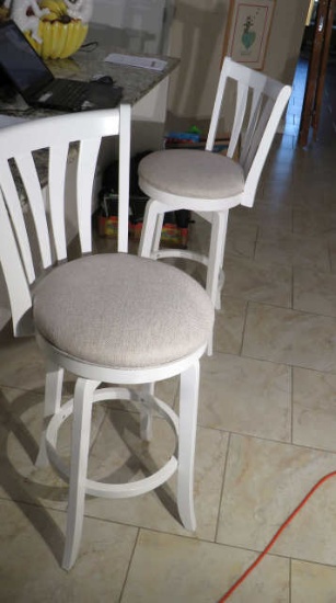 Swivel seat upholstered bar stools 30" high