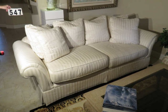 Stephen Harsey Orient Express sofa with Kobe Ice silk upholstery 96" long (