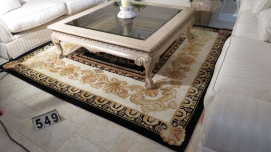 Gianna Versace. Home Signature hand knotted Marine Golden Vantas rug 7'10"