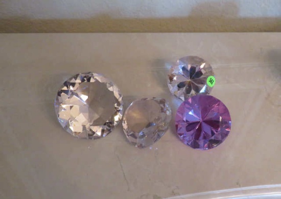 Mixed color diamond cut  paper weights