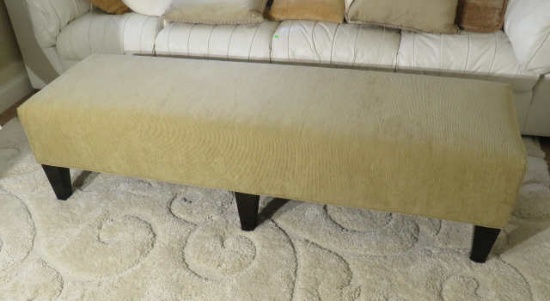 Upholstered rectangular ottoman 60" x 24" x 20" high