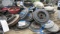 assorted used flywheels for outboard motors (many identified)