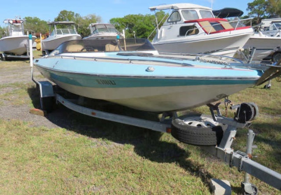 1989 Eagle by Sebold I/O runabout with trailer