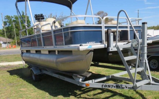 2019 Misty Harbor 16' pontoon boat, 40hp, trailer