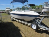 1999 Striper 18' bow rider runabout with alumnum trailer