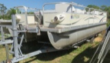 drive on single axel trailer for pontoon boats with pontoon boat parts (no title or trailer registra
