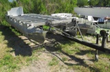 28' float on pontoon trailer with 21