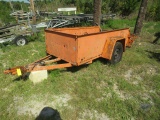 orange utility trailer 5' x 8' bed for yard use (no registration available) wgt 560 lbs