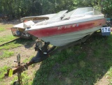 Ariva boat hull with Mercruiser Alpha One I/O for parts only with trailer (no title or trailer regis