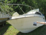 28' cruiser hull with Volvo I/O (salvage no title available)