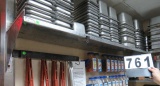 stainless steel wall mounted shelving system (3) 6' shelves (2) 2' shelves