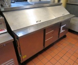 Beverage Air refrigerated sandwich prep table on casters  72