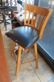 swivel wood bar stool