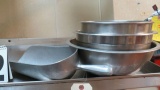 aluminum ice scoop and stainless mixing bowls