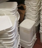 used white plastic buckets plus about 30 lids