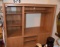Large TV / Shelf 6 Shelves With Glass Door And Two Small Doors