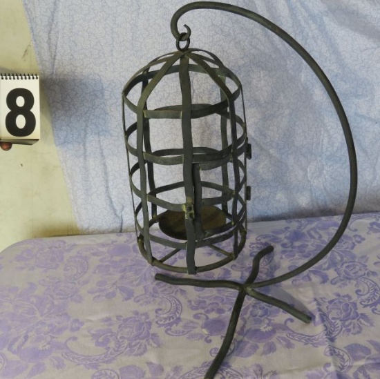 cast iron candle holder 21" high