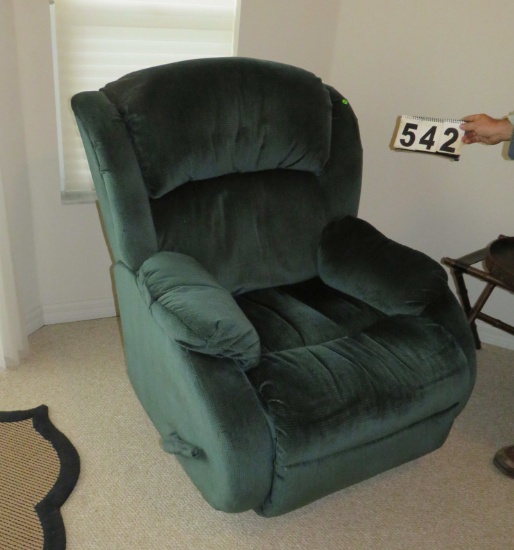 Lane green swivel rocker recliner