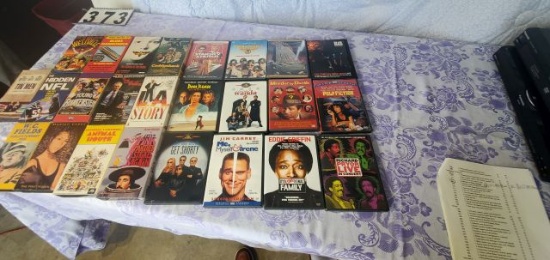 group of 12 movie DVD's, 13 VHS movies