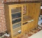 Pine entertainment center with side door for videos and cd