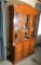 Pecan finished 2 piece china cabinet 77