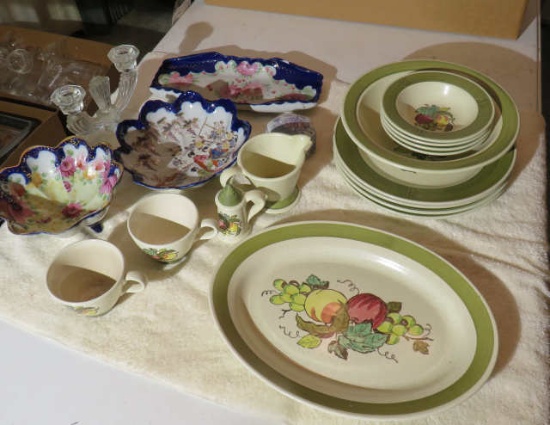 Poppy Trail dishes and mixed serving bowls