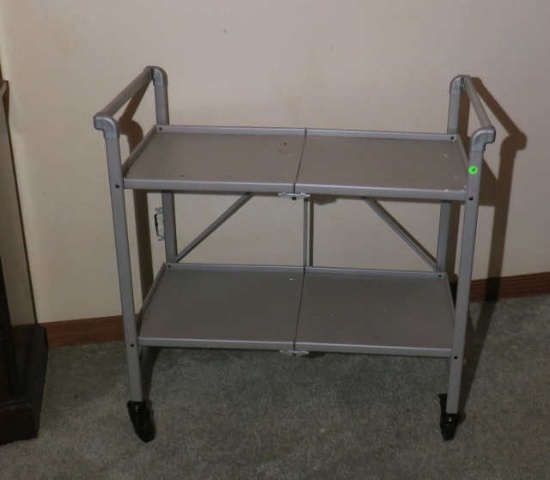 Collapsible serving cart 33"h x 32" x 18"