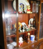 Mixed glassware, collectibles, including Winnie Pooh, Mickey Mouse ceramics