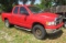 2002 Dodge 4wd red quad cab pickup truck with 4.7 liter engine