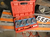Carburetor synchronizing kit with 4 gauges