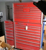 Snap-On tool chest, cabinet, side box.  Dimensions - chest 36 x 21 x 23 h, cabinet  36 w x 20 d x 44