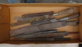 group of assorted files and chisels