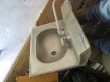 stainless steel hand wash sink with mixing valve