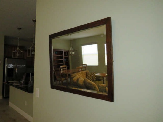 oak framed mirror
