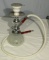 glass and metal hookah pipe 11” high